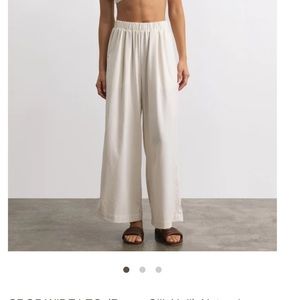 Ozma wide leg crop in Natural XL